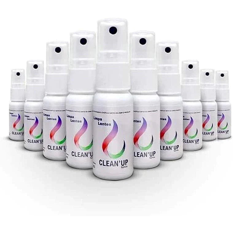 Spray Limpa Lentes e Telas Clean Up 25ml + Flanelas