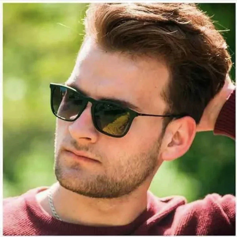 Óculos de Sol Masculino Minimalista Retangular