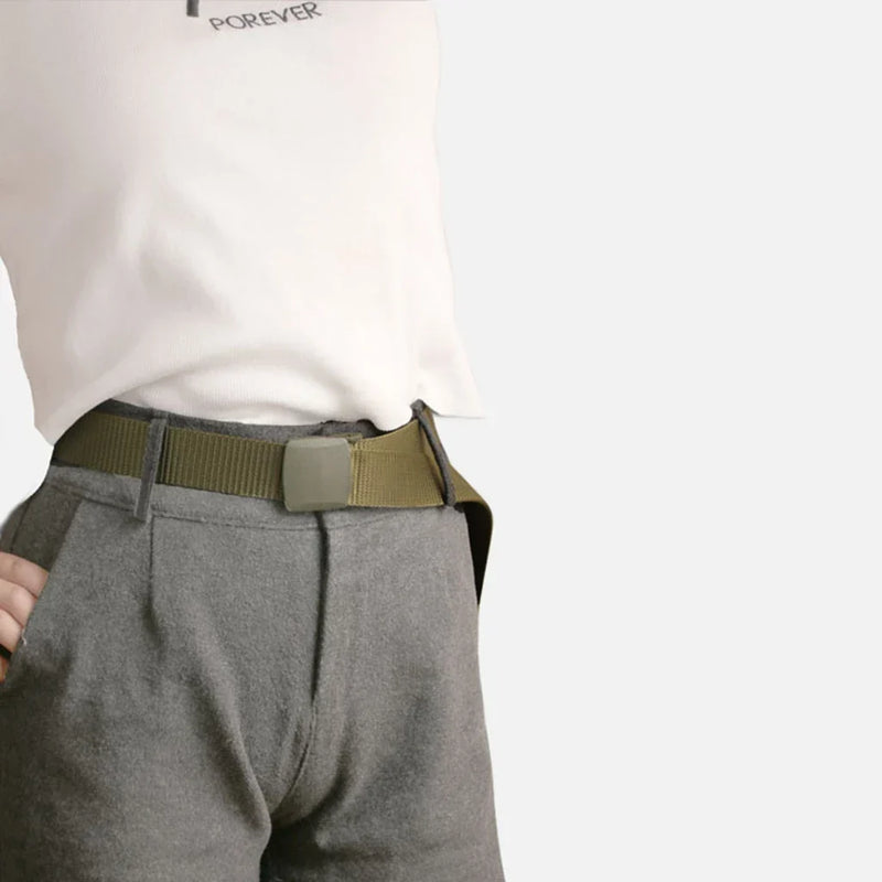 Moda Cinto Largo Masculino Nylon Fivela de Plástico Entrega rápida