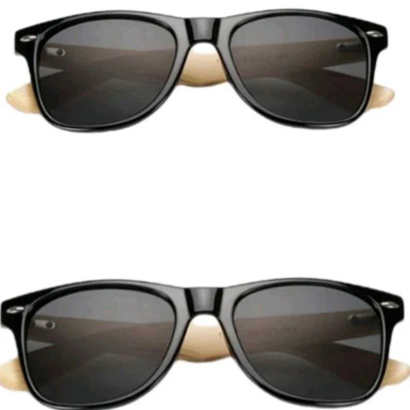Kit 2 Óculos de Sol Masculinos em Madeira Bambu