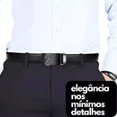 Cinto Social De Luxo Masculino Em Couro Fivela Automática