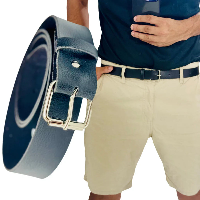 Cinto masculino plus size social basico em couro