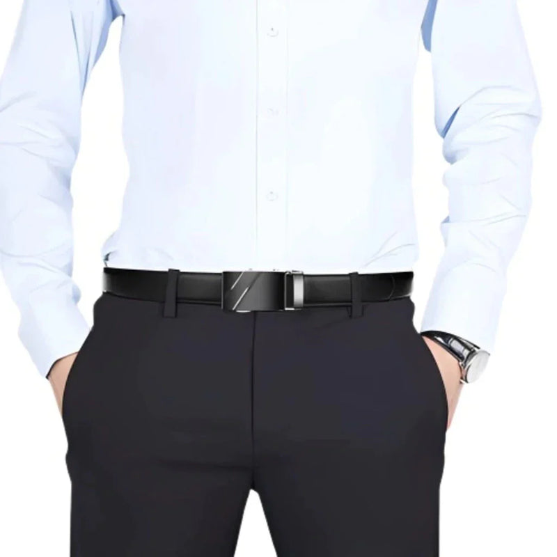 Cinto Tradicional Luxo Social Masculino Em Couro Sintetico Com Catraca Reforçada Moda Social