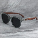 Óculos de Sol Clássicos Estilo Madeira Retro
