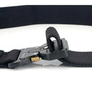 Black tactical belt kit for men with durable metal buckle and reinforced nylon strap