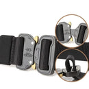 Black tactical belt kit for men with quick-release metal buckle and adjustable strap by Loja